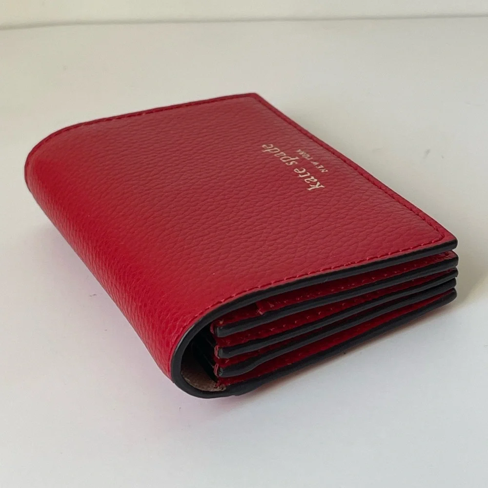 Kate Spade Outlet Red Accordion Card Holder